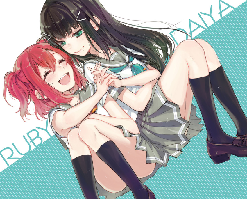 kurosawa dia and kurosawa ruby (love live! and 1 more) drawn by sudach_koppe