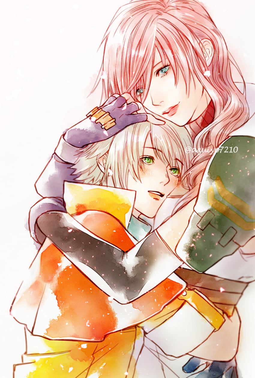 lightning farron and hope estheim (final fantasy and 1 more) drawn by azuiyo7210