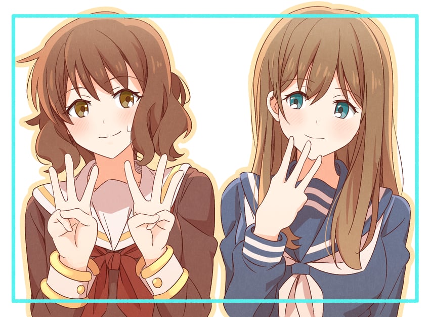 oumae kumiko and kuroe mayu (hibike! euphonium) drawn by sawara65