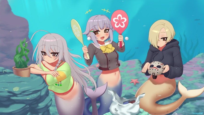 shirasaka koume, koshimizu sachiko, and hoshi syoko (idolmaster and 1 more) drawn by kuroonehalf