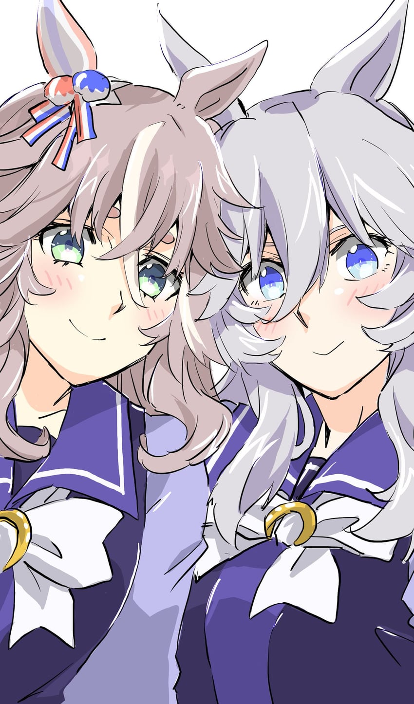 wonder acute and perry steam (umamusume and 1 more) drawn by akiduki_(gundogs)