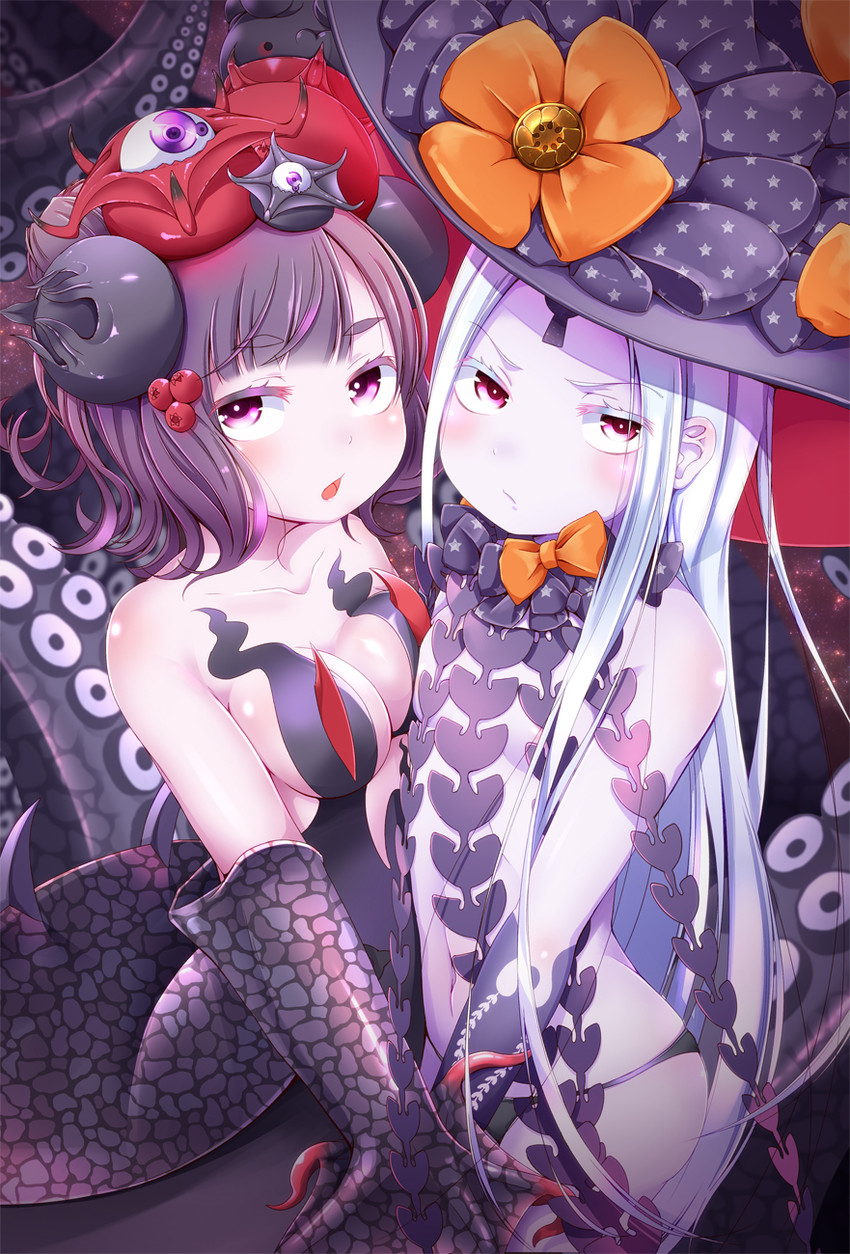 abigail williams, katsushika hokusai, and yog-sothoth (fate and 1 more) drawn by peruri_(derimono0)