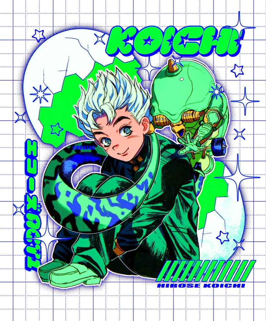 hirose koichi, echoes, and echoes act1 (jojo no kimyou na bouken and 1 more) drawn by rr8560