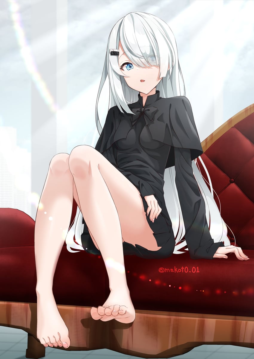 noir (indie virtual youtuber and 1 more) drawn by godai_01