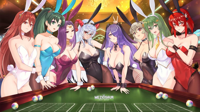 female corrin, lyn, camilla, cordelia, freyja, and 3 more (fire emblem and 6 more) drawn by meziosaur