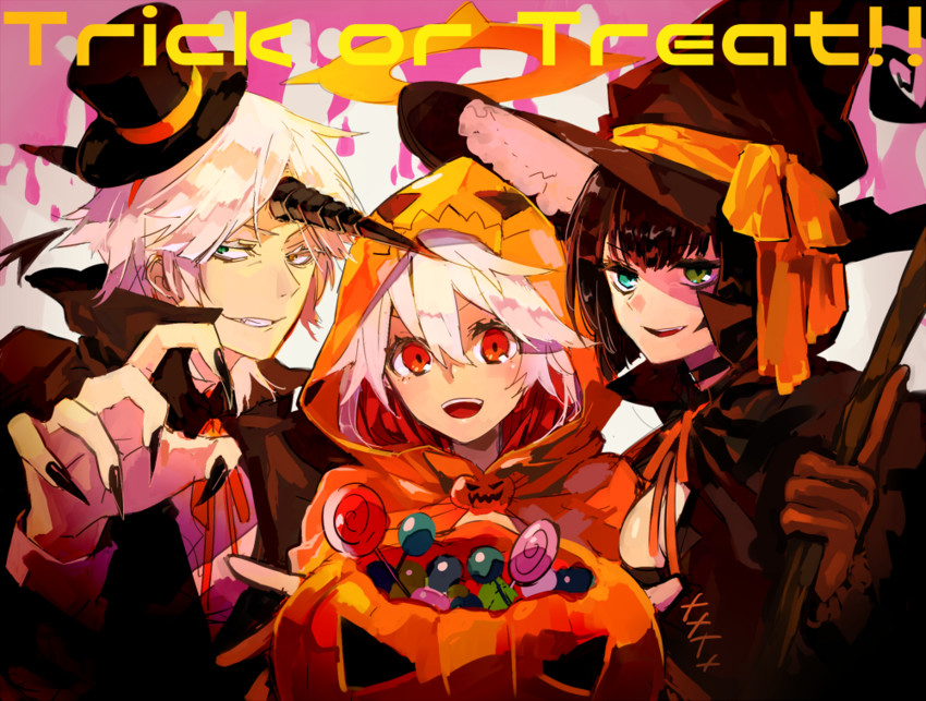 jack-o' valentine, i-no, and raven (guilty gear and 1 more) drawn by suzunashi