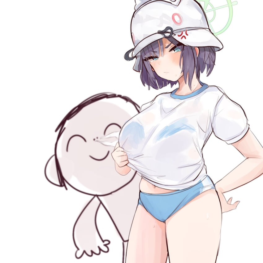 sensei, doodle sensei, and saki (blue archive) drawn by shiming_liangjing