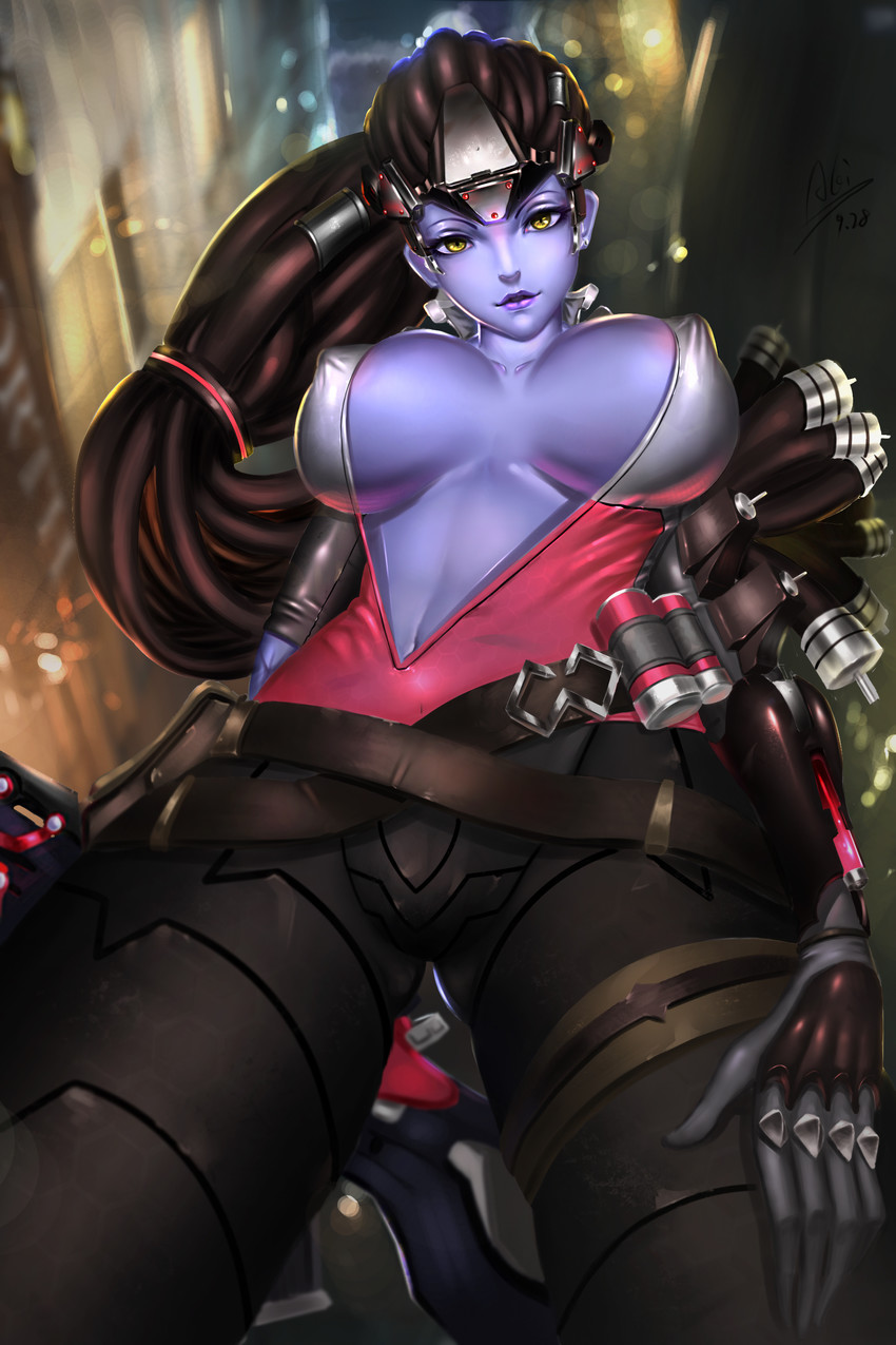 widowmaker and noire widowmaker (overwatch and 1 more) drawn by akiak1
