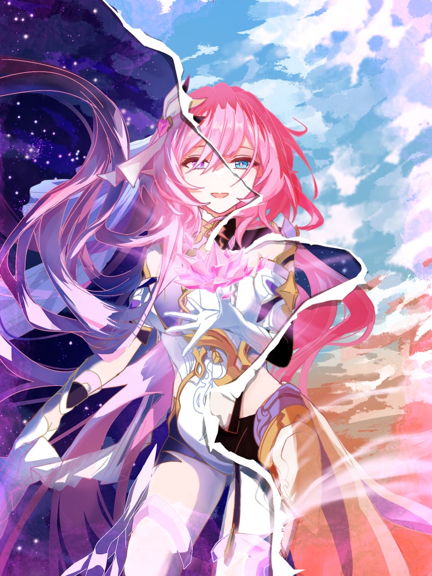 elysia (honkai and 1 more) drawn by yan_miao