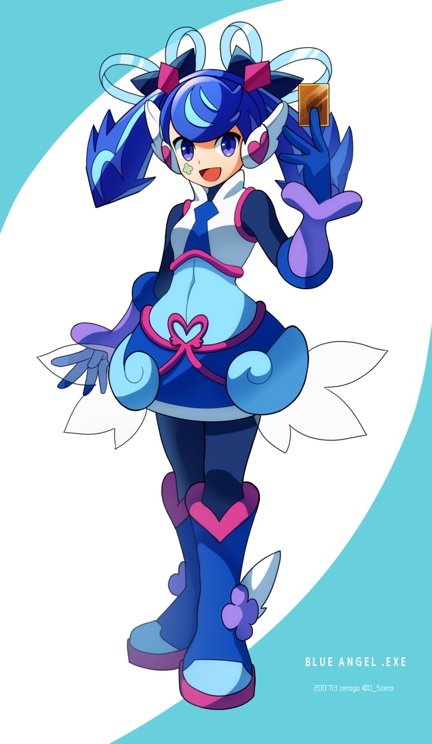 zaizen aoi and blue angel (yu-gi-oh! and 3 more) drawn by zero-go