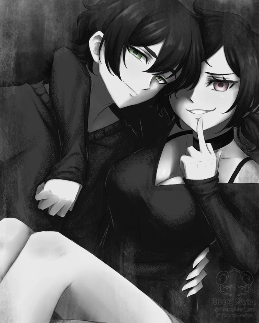 ashley graves and andrew graves (the coffin of andy and leyley) drawn by sleepymari_zzz
