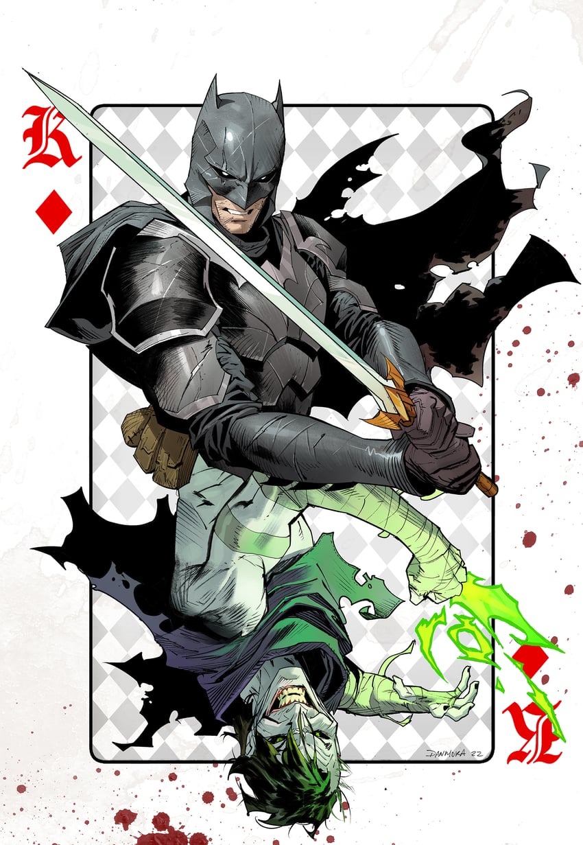 batman and joker (dc comics and 2 more) drawn by dan_mora