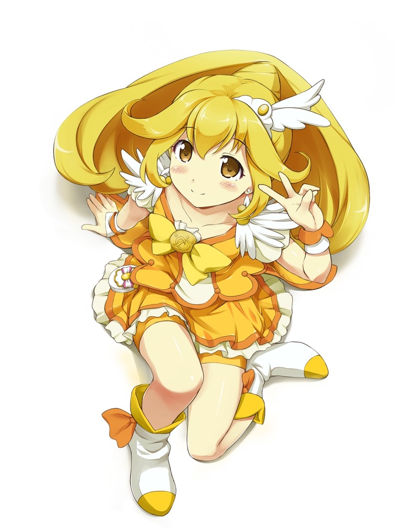 kise yayoi and cure peace (precure and 1 more) drawn by utamaru_(konomix)