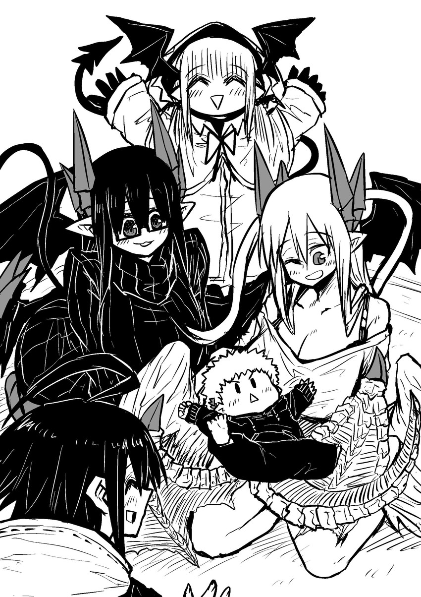 merii, lorem, nishimura chiharu, gospel, and lizette (musuko ga kawaikute shikatanai mazoku no hahaoya) drawn by zyugoya