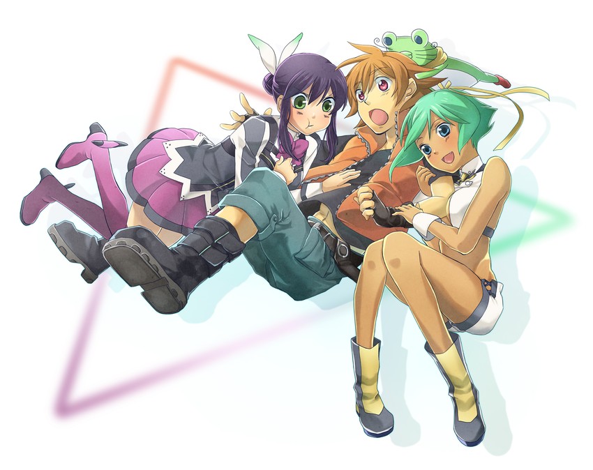 zessica wong, mikono suzushiro, and amata sora (aquarion and 1 more) drawn by inku