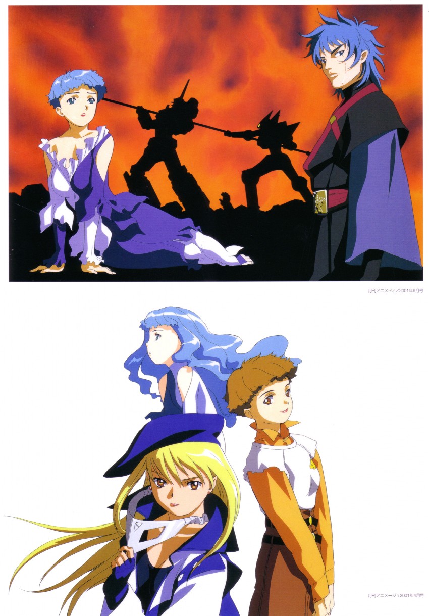 vega, orie kusanagi, and altair (gear senshi dendou) drawn by hisayuki_hirokazu