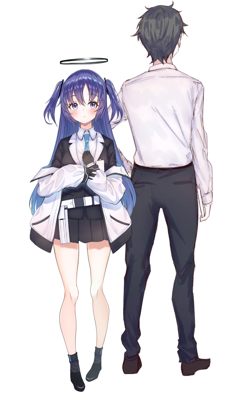 sensei and yuuka (blue archive) drawn by rin_(rin_illust_0805)