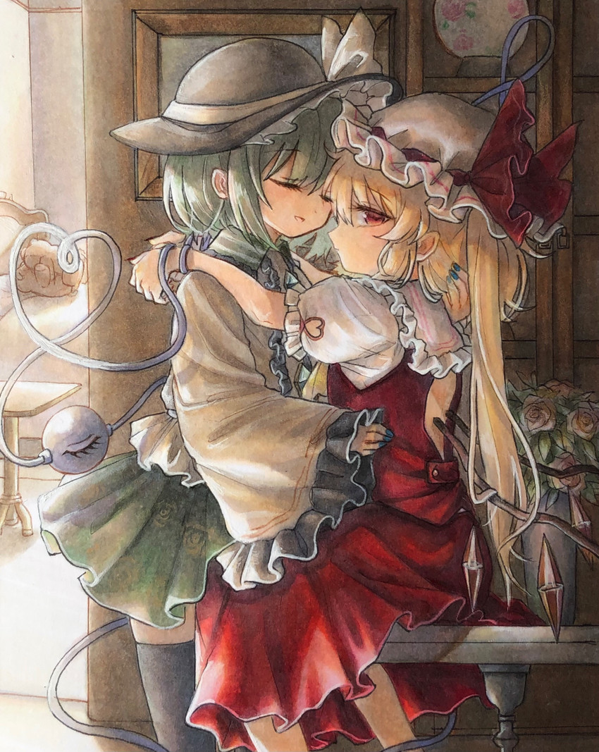 flandre scarlet and komeiji koishi (touhou) drawn by hisako_(6anmbblfnjueeff)
