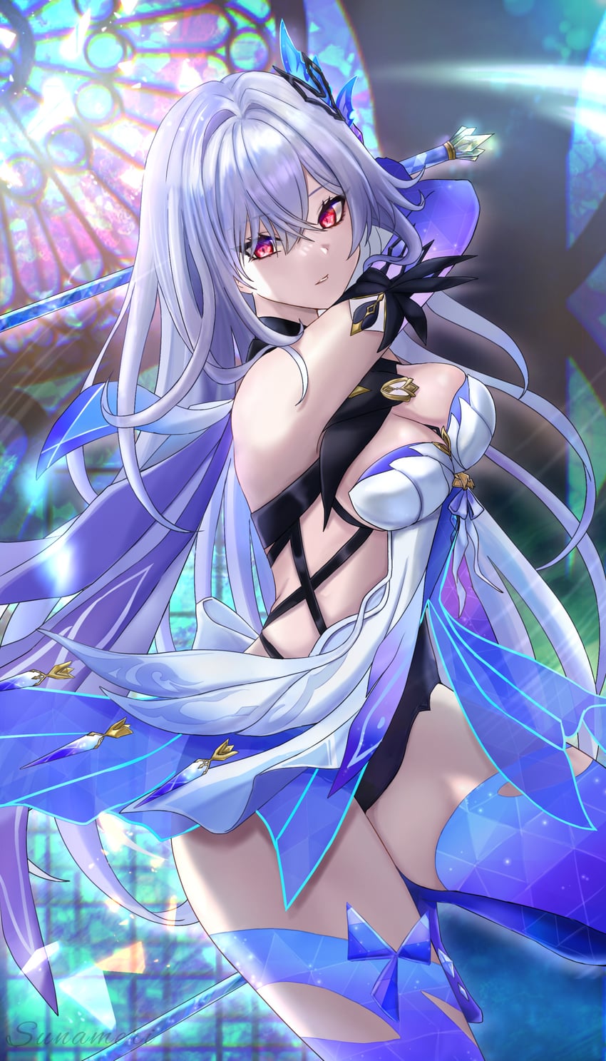 skirk (genshin impact) drawn by sunameri_(pixiv3564245)
