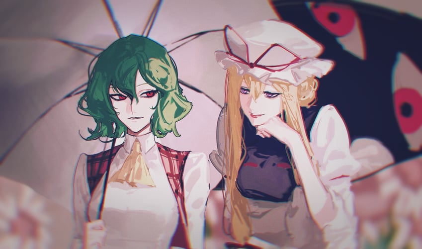 yakumo yukari and kazami yuuka (touhou) drawn by huangjin_shizi