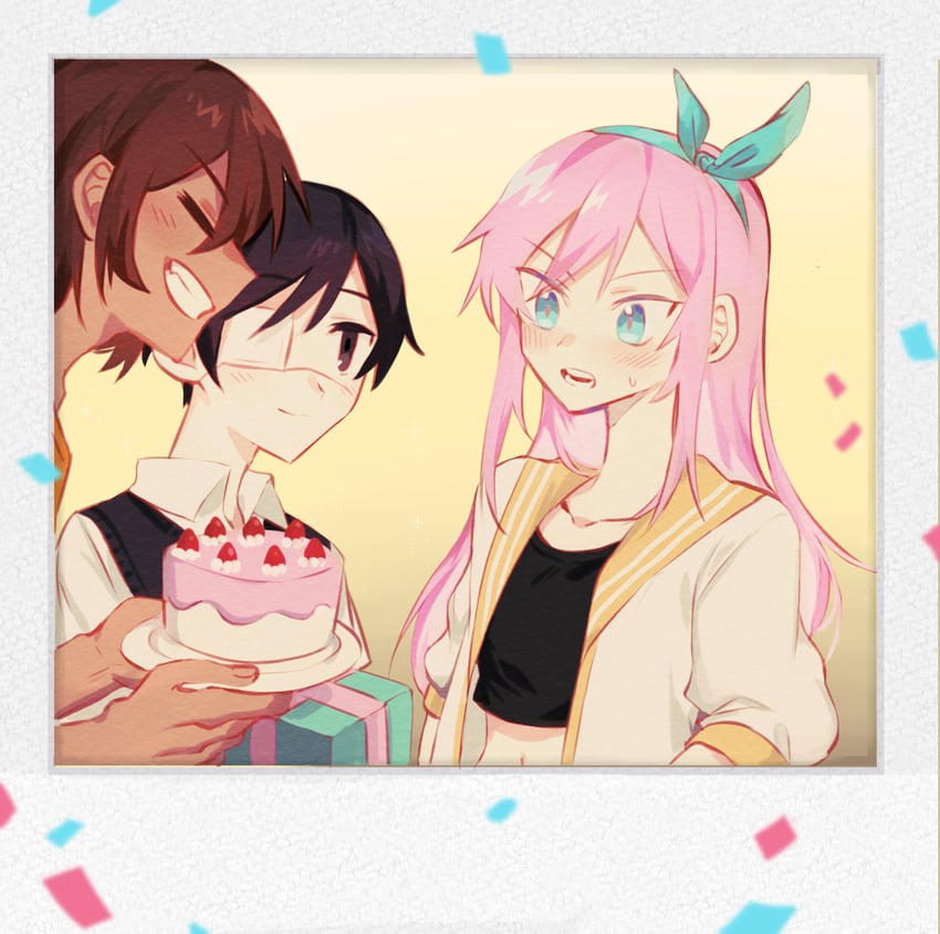 sunny, aubrey, and kel (omori) drawn by kazuya_(kozun)
