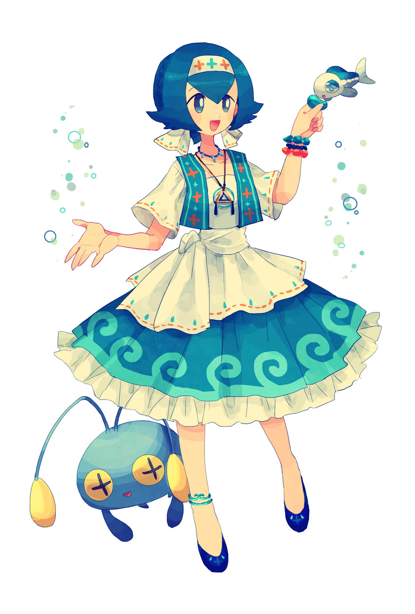 lana, wishiwashi, and chinchou (pokemon and 1 more) drawn by sarami_(sa_rami30)