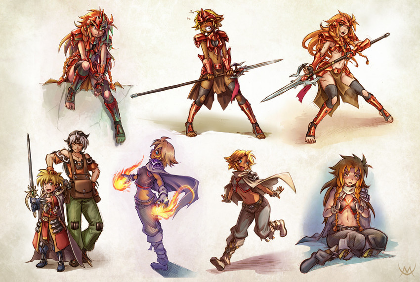 phenice walholl, tild framith, darenn, and kelwin grissom (les chevaucheurs and 1 more) drawn by maxa'
