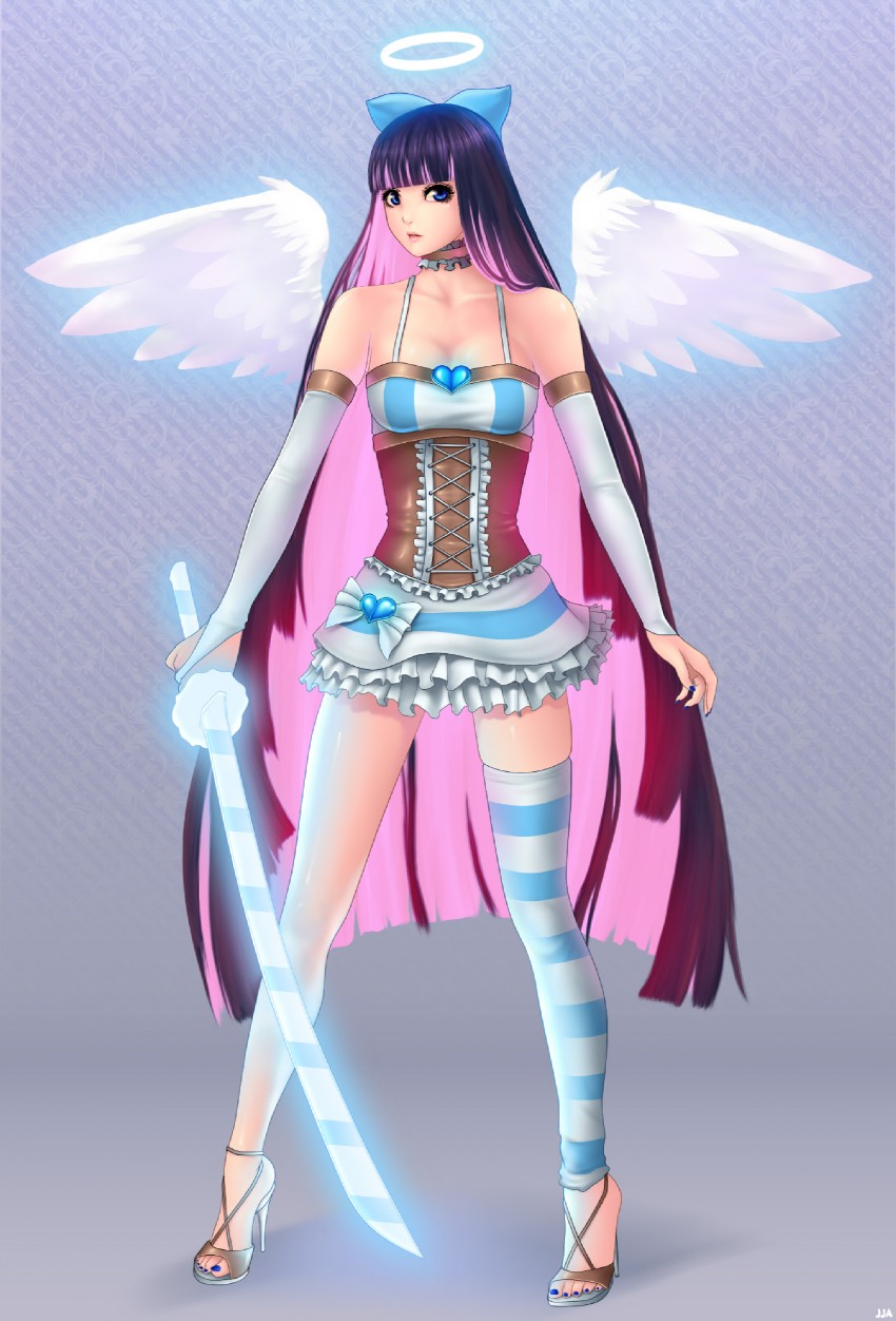 stocking (panty & stocking with garterbelt) drawn by khalitzburg_(user_2274420)