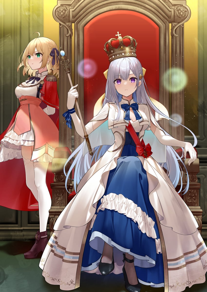 anisphia wynn palettia and euphyllia magenta (tensei oujo to tensai reijou no mahou kakumei) drawn by kisaragi_yuri