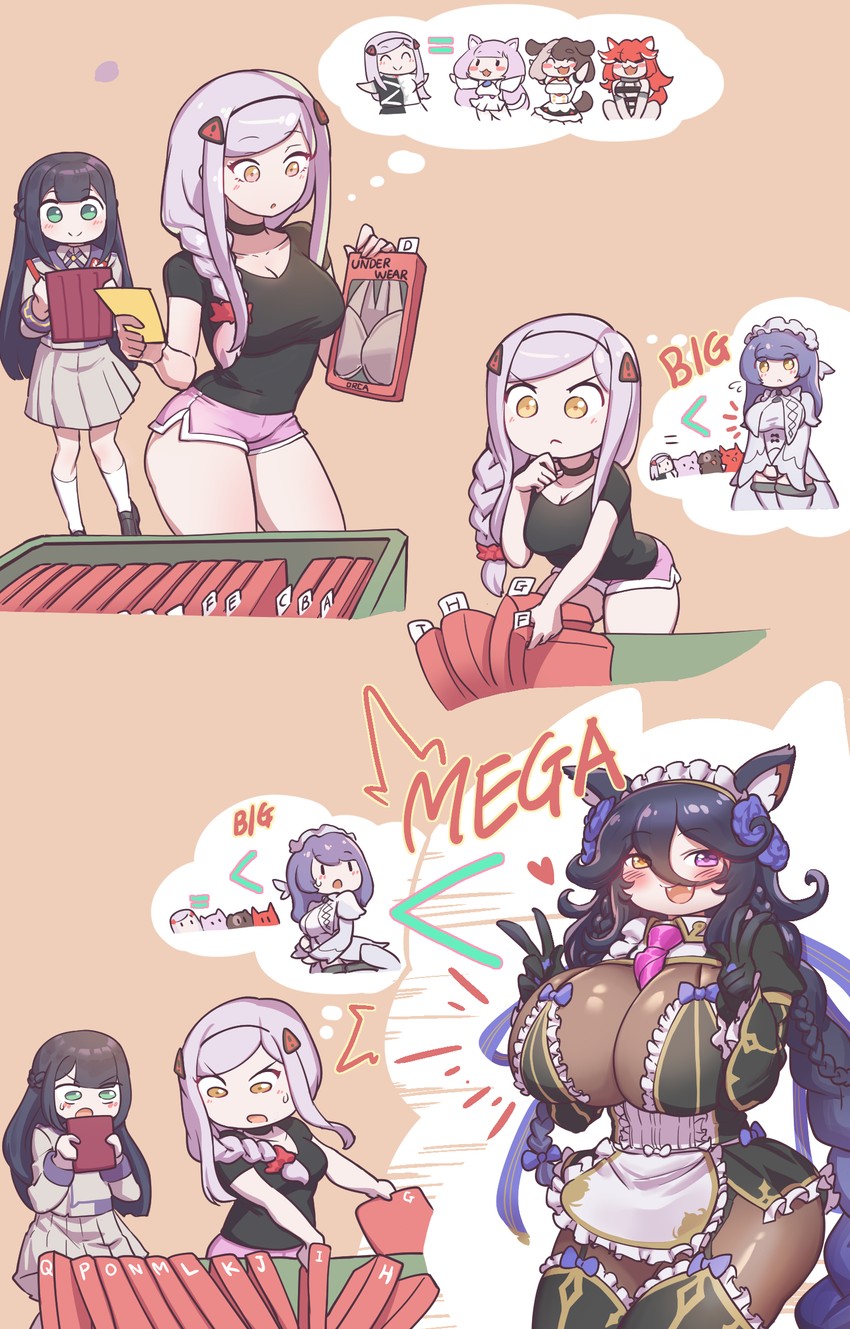 poi, hachiko of castling, perrault, black lilith, fenrir, and 2 more (last origin) drawn by hoyo