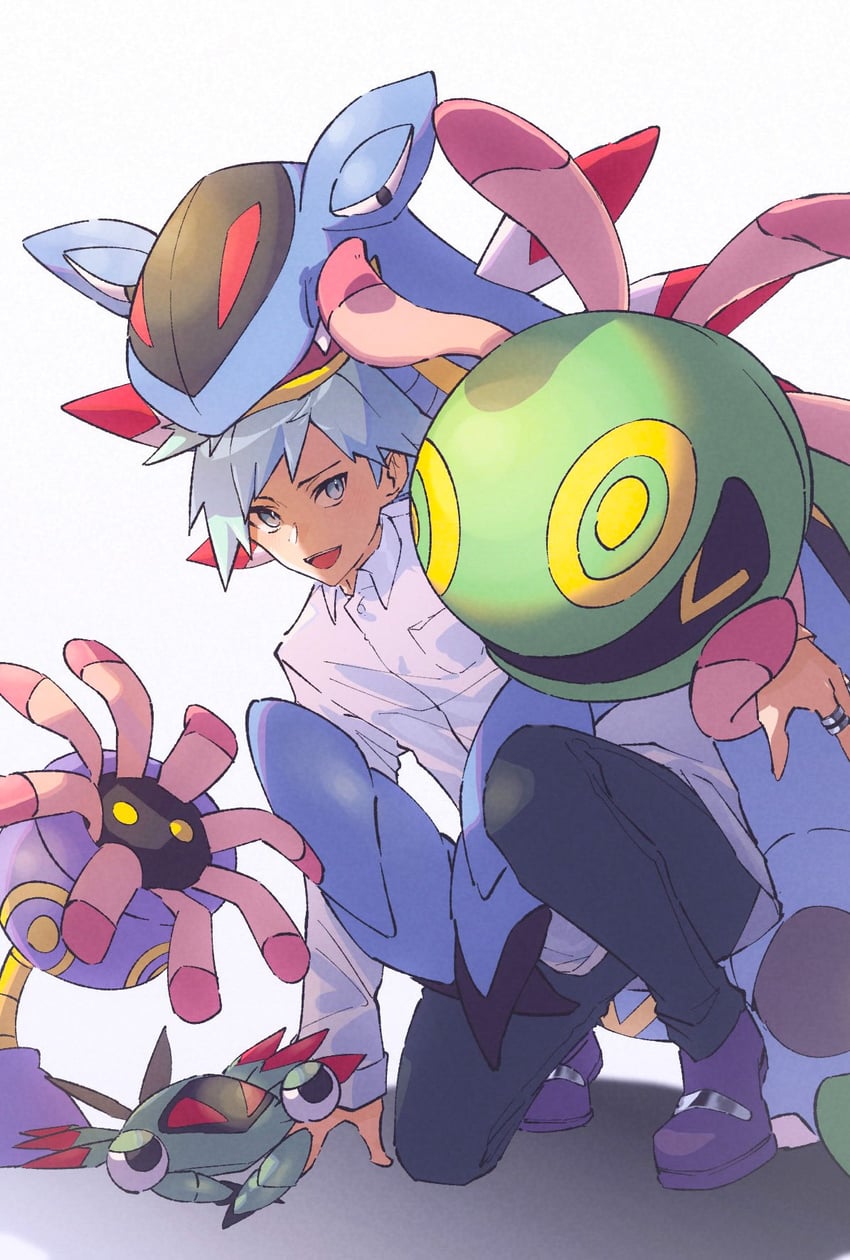 steven stone, cradily, armaldo, lileep, and anorith (pokemon and 1 more) drawn by anidf