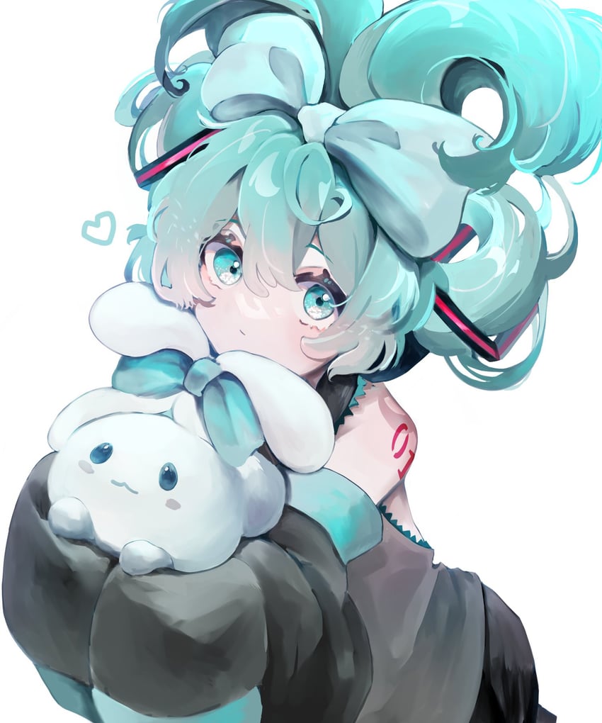 hatsune miku, cinnamoroll, and cinnamiku (vocaloid and 2 more) drawn by amanomiya_megu