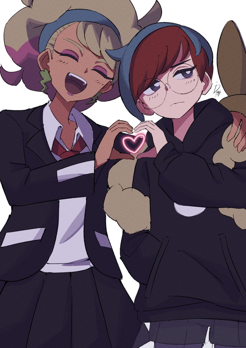eevee, penny, and peonia (pokemon and 2 more) drawn by ida_(idalol490)