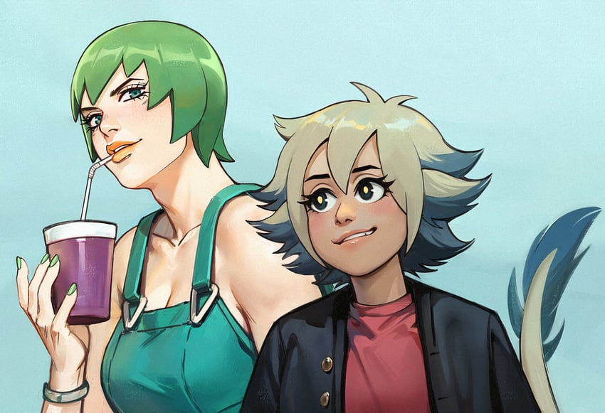foo fighters and vee (jojo no kimyou na bouken and 2 more) drawn by adelheid_(moschiola)