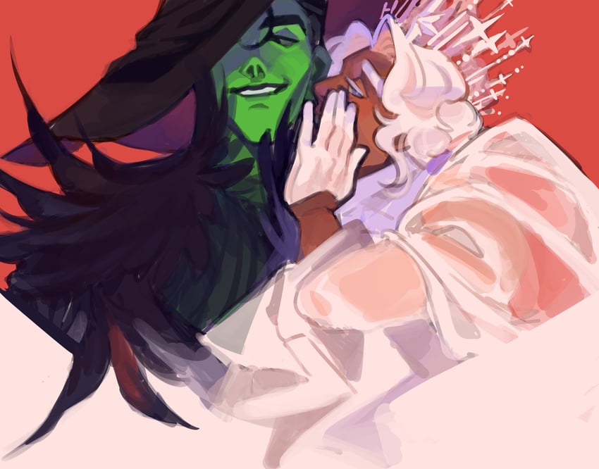 good witch of the north and elphaba thropp (wicked) drawn by japhers