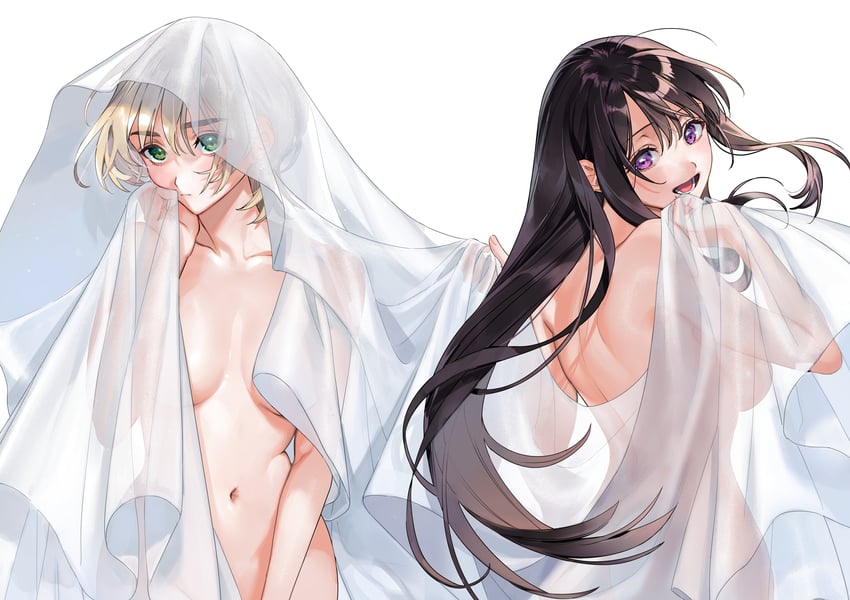 honjou kaho and ekoda emi (hajirau kimi ga mitainda) drawn by uma_raclette