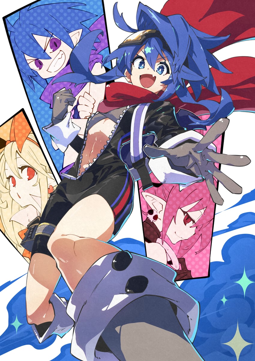 etna, flonne, laharl, and nippon ichi (neptune and 1 more) drawn by ushiki_yoshitaka