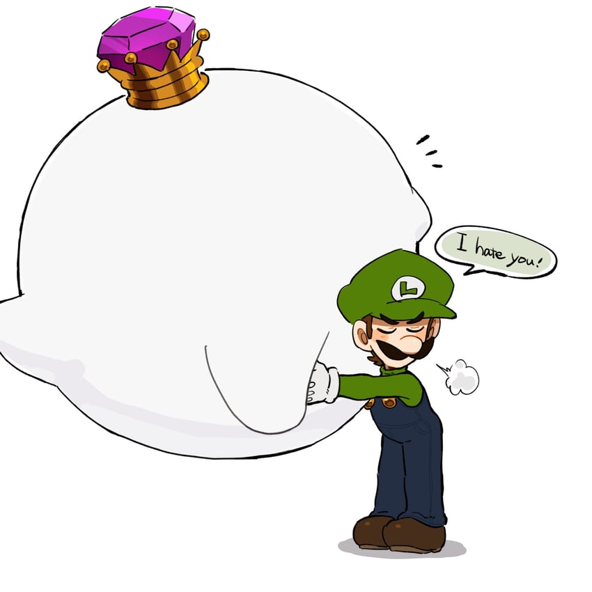 luigi and king boo (mario and 1 more) drawn by mimimi_(mimimim9999)