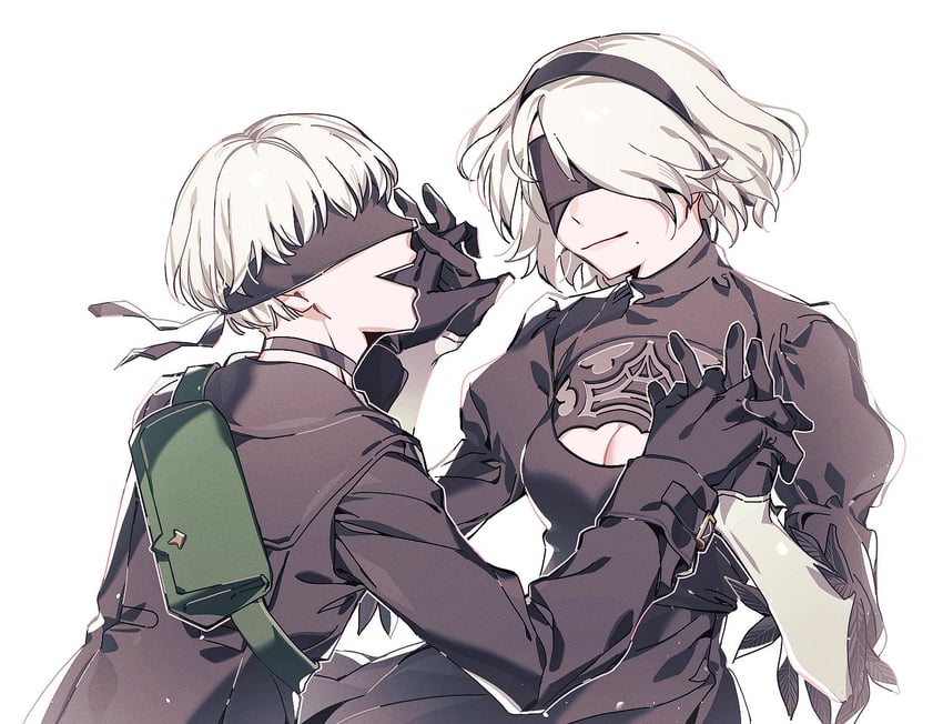 2b and 9s (nier and 1 more) drawn by asdf4511