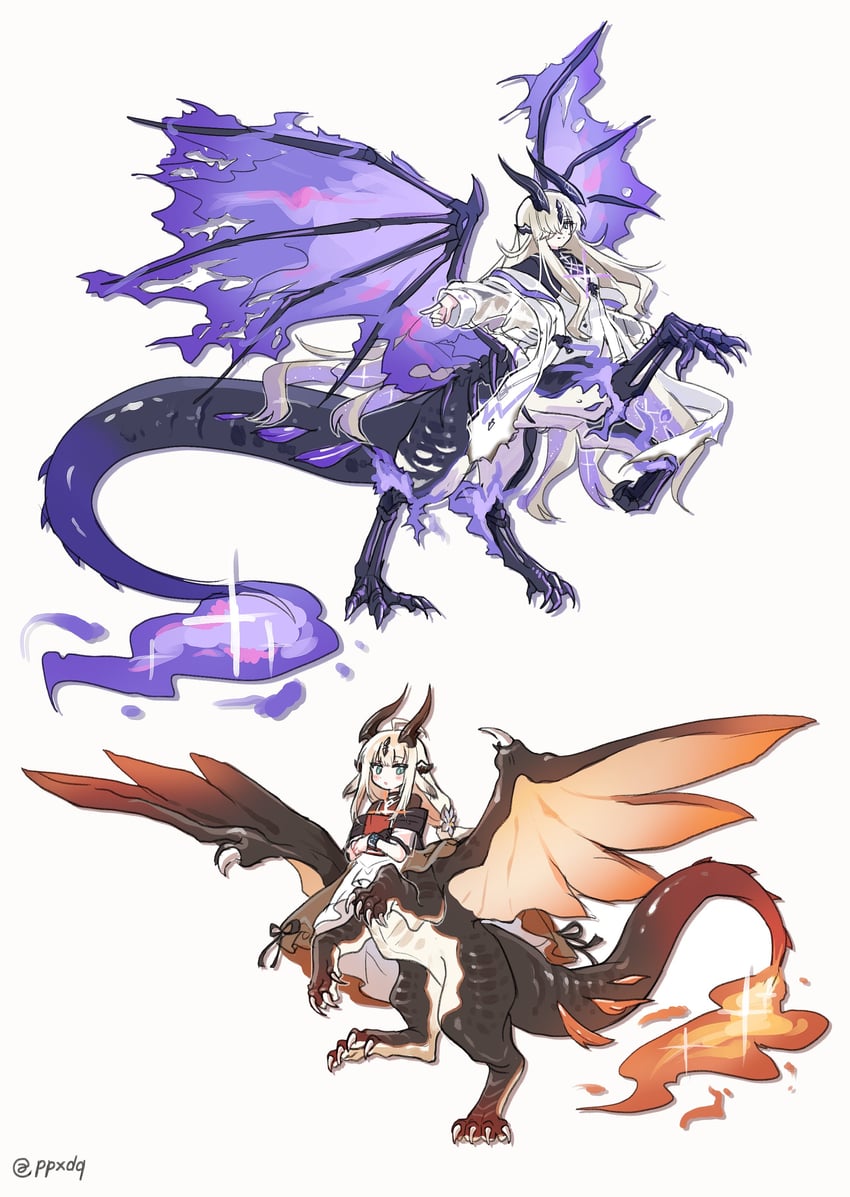 reed, reed the flame shadow, and necrass (arknights) drawn by ppxdq