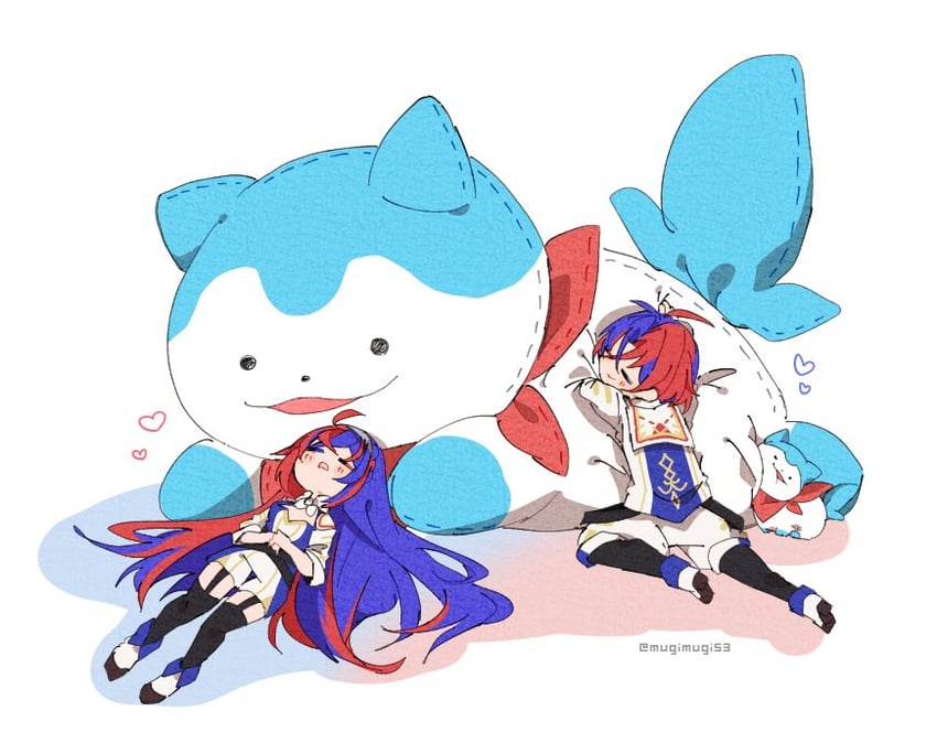 sommie and female alear (fire emblem and 1 more) drawn by mugimugis