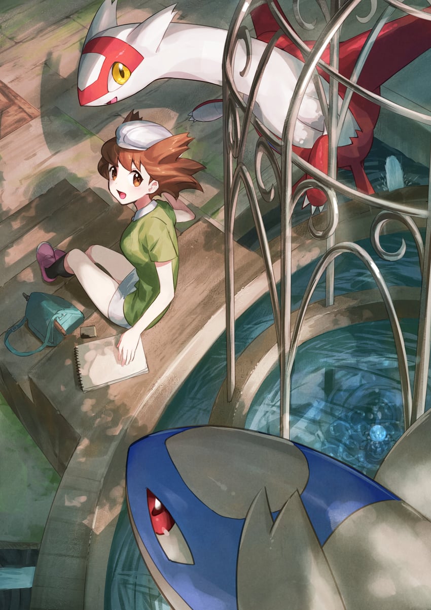 latias, latios, and bianca (pokemon and 1 more) drawn by nemoto_yuuma