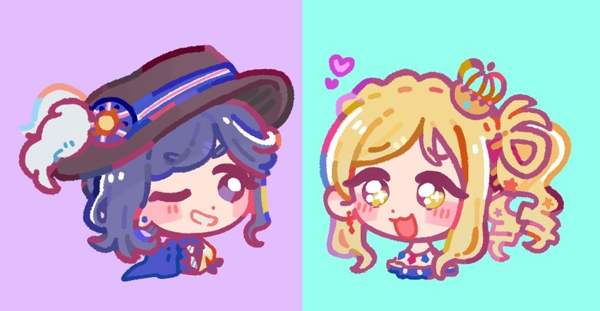 matsuura kanan and ohara mari (love live! and 1 more) drawn by pito_(sh02327)
