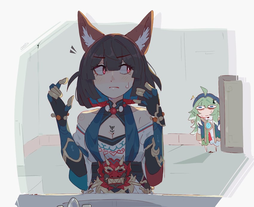 huohuo and xueyi (honkai and 1 more) drawn by unfamousradish