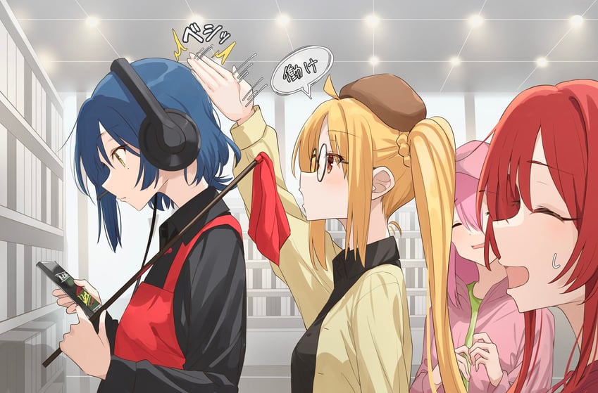 gotoh hitori, kita ikuyo, ijichi nijika, and yamada ryo (bocchi the rock!) drawn by kanaria_hisagi
