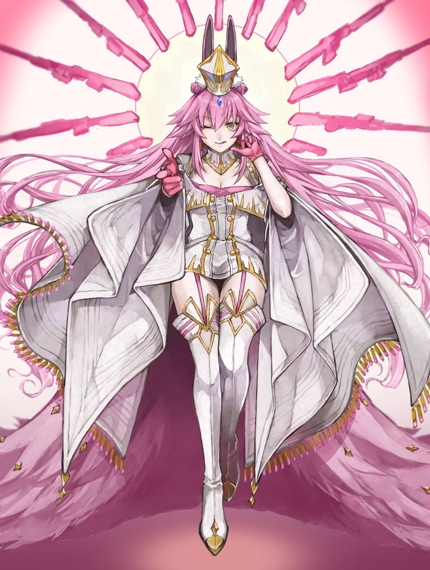 tamamo and koyanskaya (fate and 1 more) drawn by kino_kokko