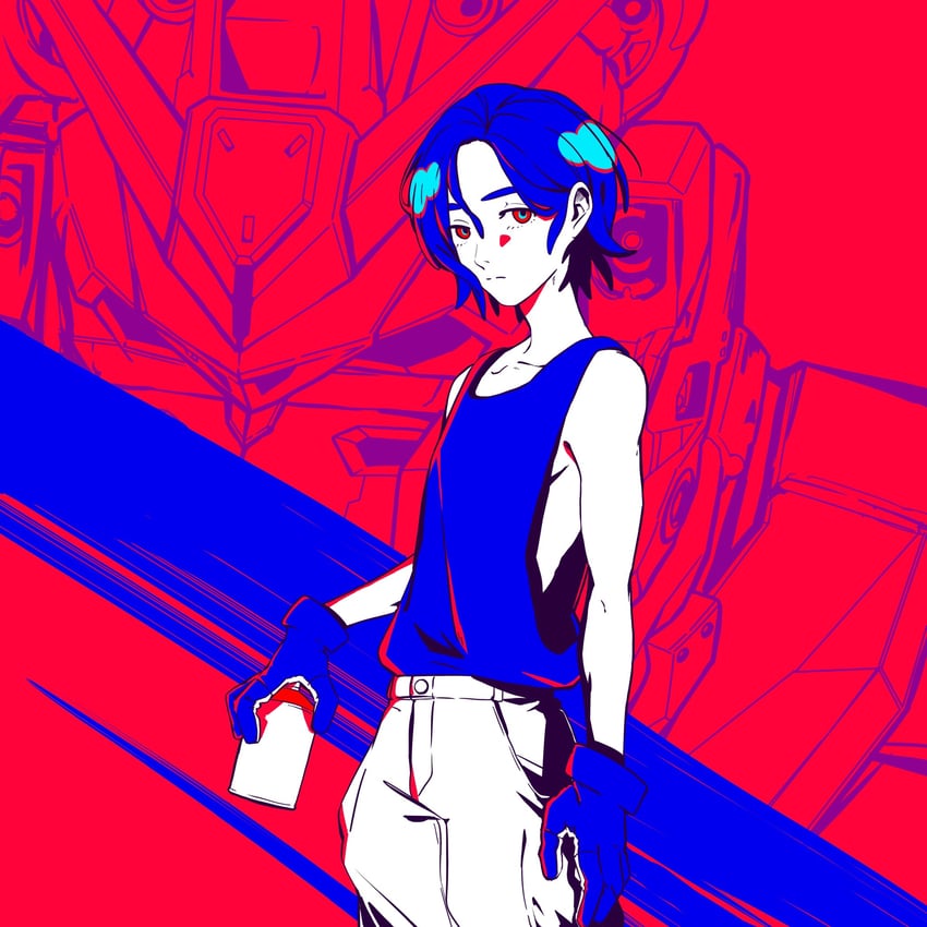 shuji ito and red gundam (gundam and 1 more) drawn by yuki_archer1203