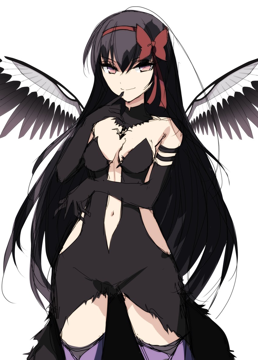 akemi homura and akuma homura (mahou shoujo madoka magica and 1 more) drawn by misteor