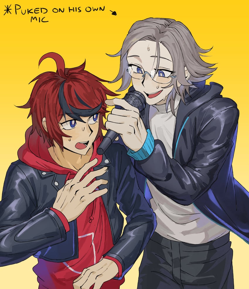 aotsuki eito and sumino takumi (the hundred line -last defense academy- and 1 more) drawn by ransuteeki