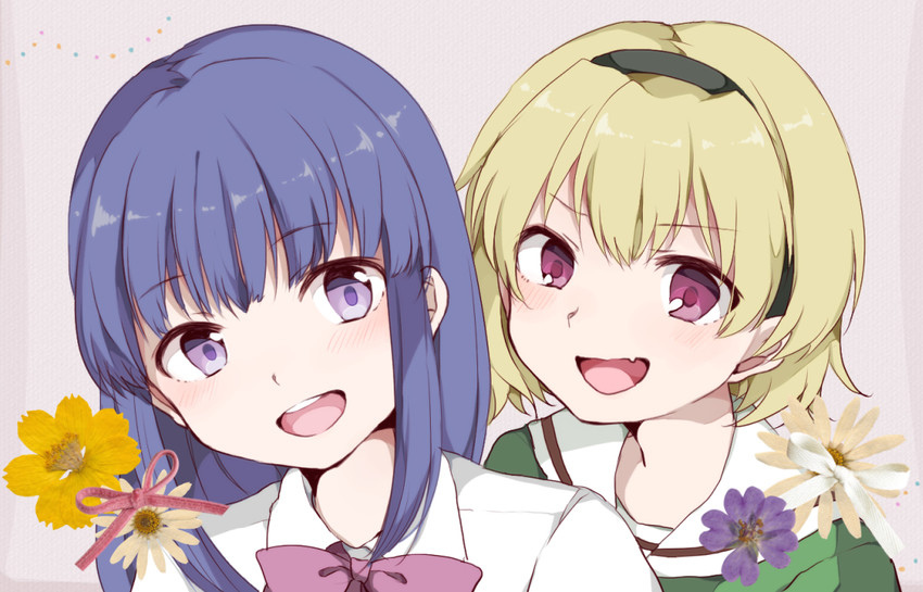 furude rika and houjou satoko (higurashi no naku koro ni) drawn by hiroe_(cosmos_blue-02_421)